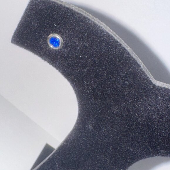 5 Mm Round Sapphire Blue Cz And Sterling Post Earrings - Picture 6 of 13